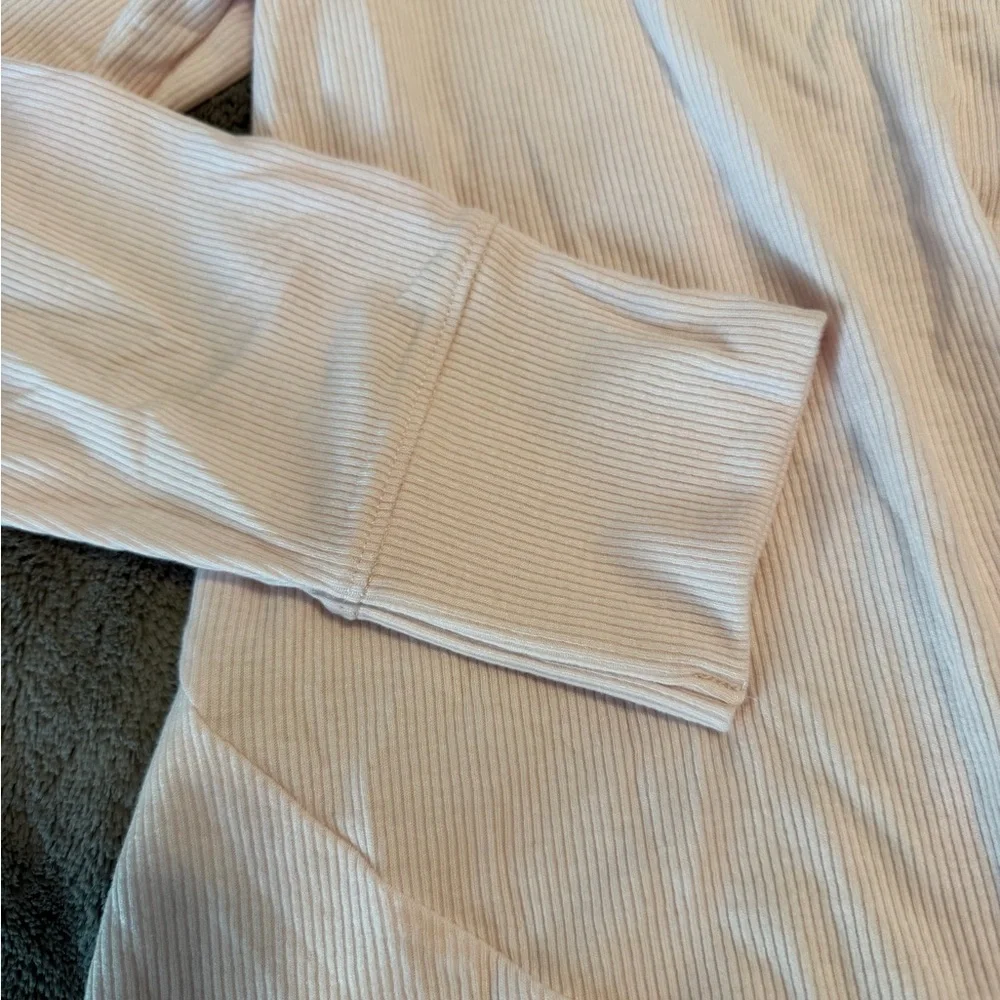 Abercrombie Kids Ribbed Light Pink Long Sleeve Knotted Top NWT 13/14